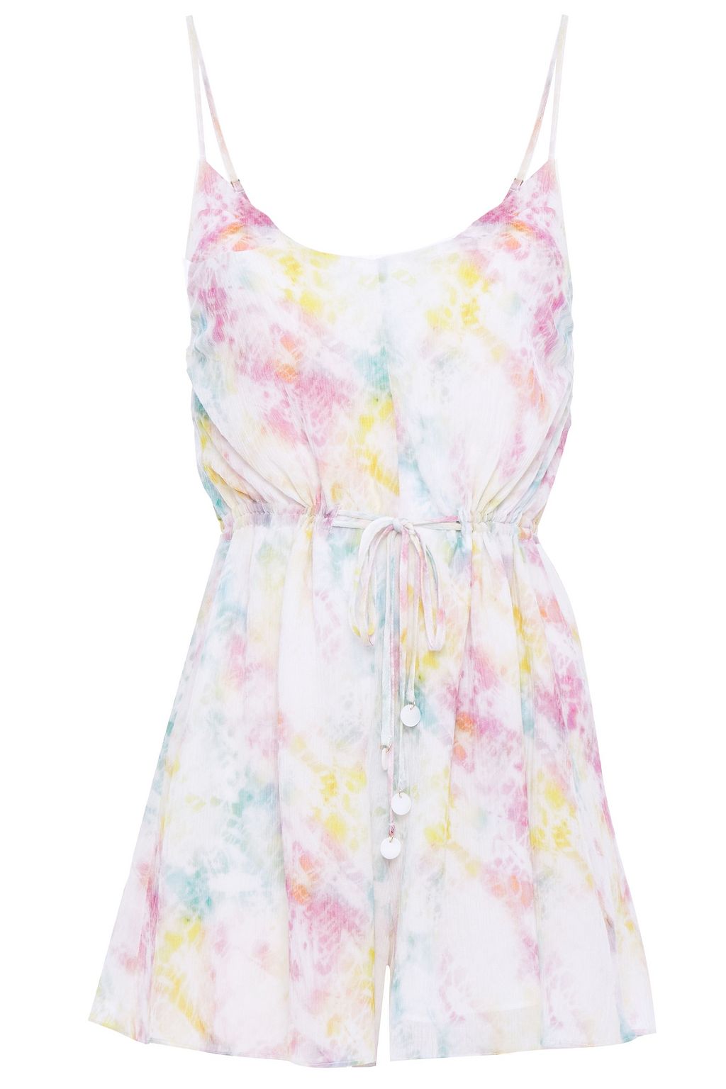 pink and white playsuit