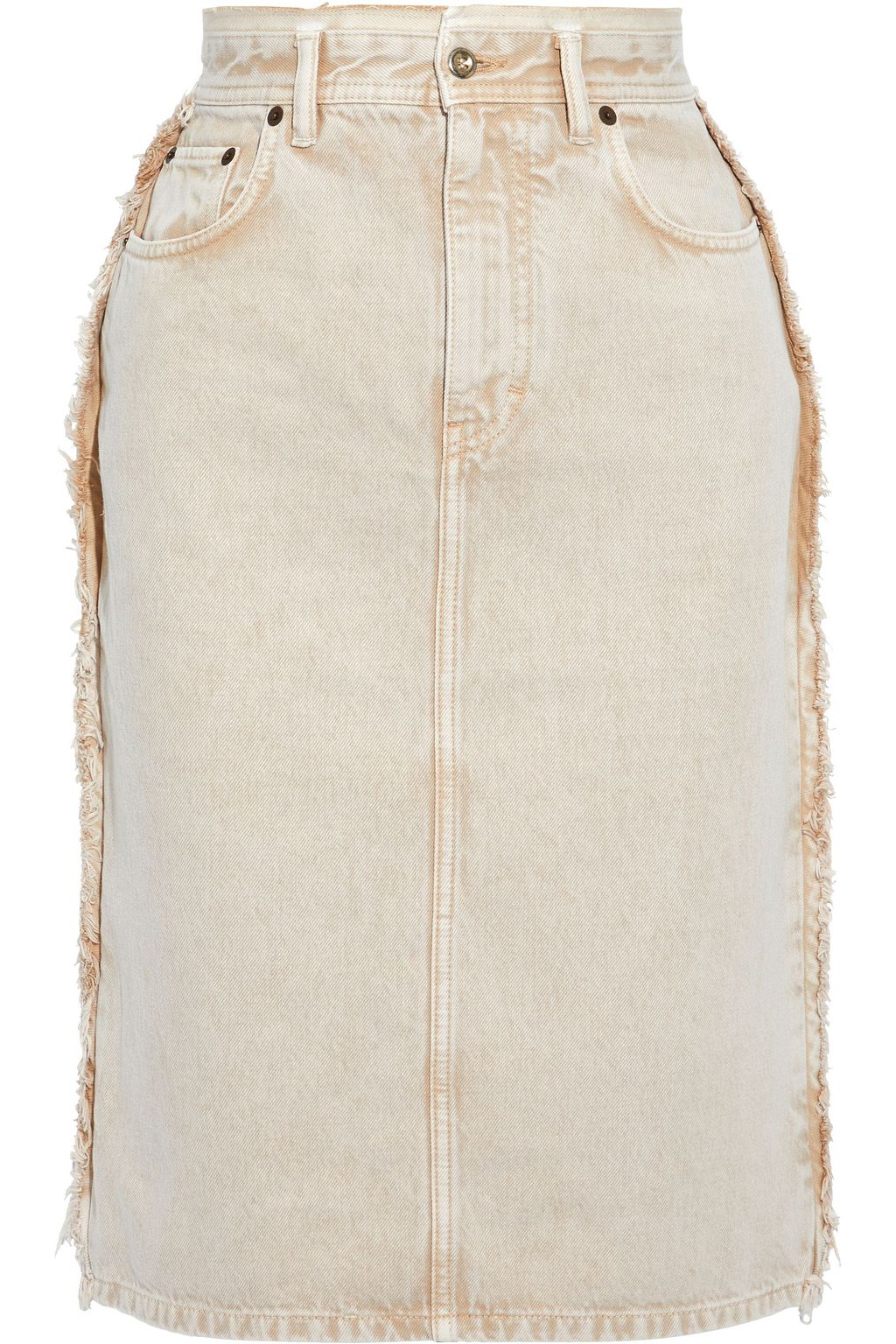 beige denim skirt