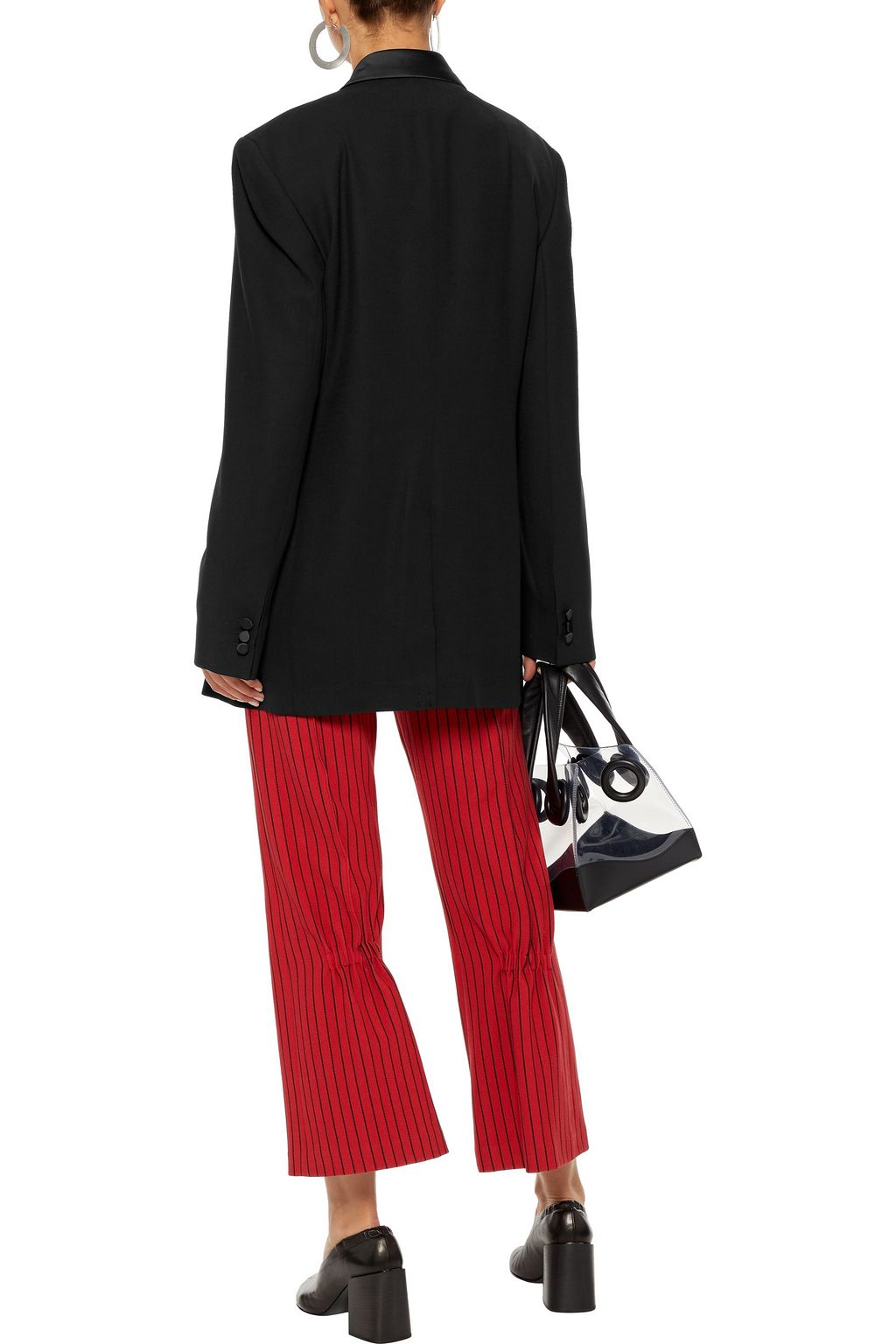 ACNE STUDIOS Joelle satin-trimmed wool-blend twill blazer