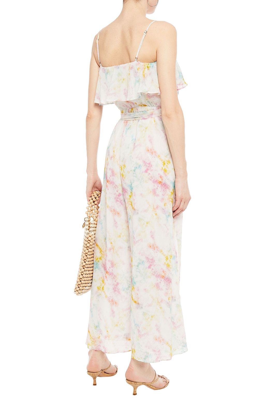 TIGERLILY Saaralie tie-dyed cotton and silk-blend gauze wide-leg jumpsuit