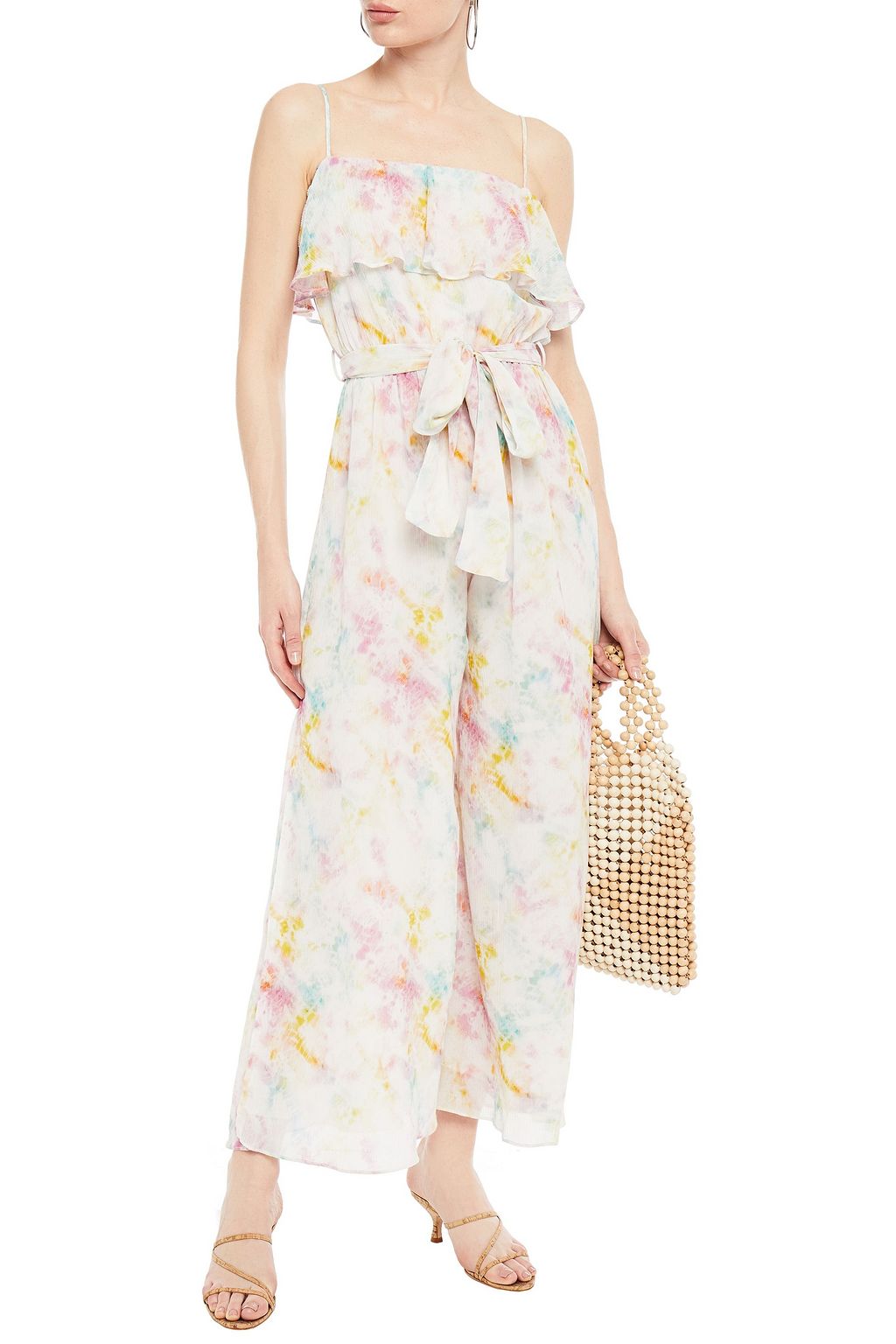 TIGERLILY Saaralie tie-dyed cotton and silk-blend gauze wide-leg jumpsuit
