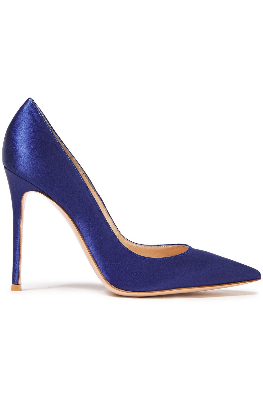 satin royal blue heels