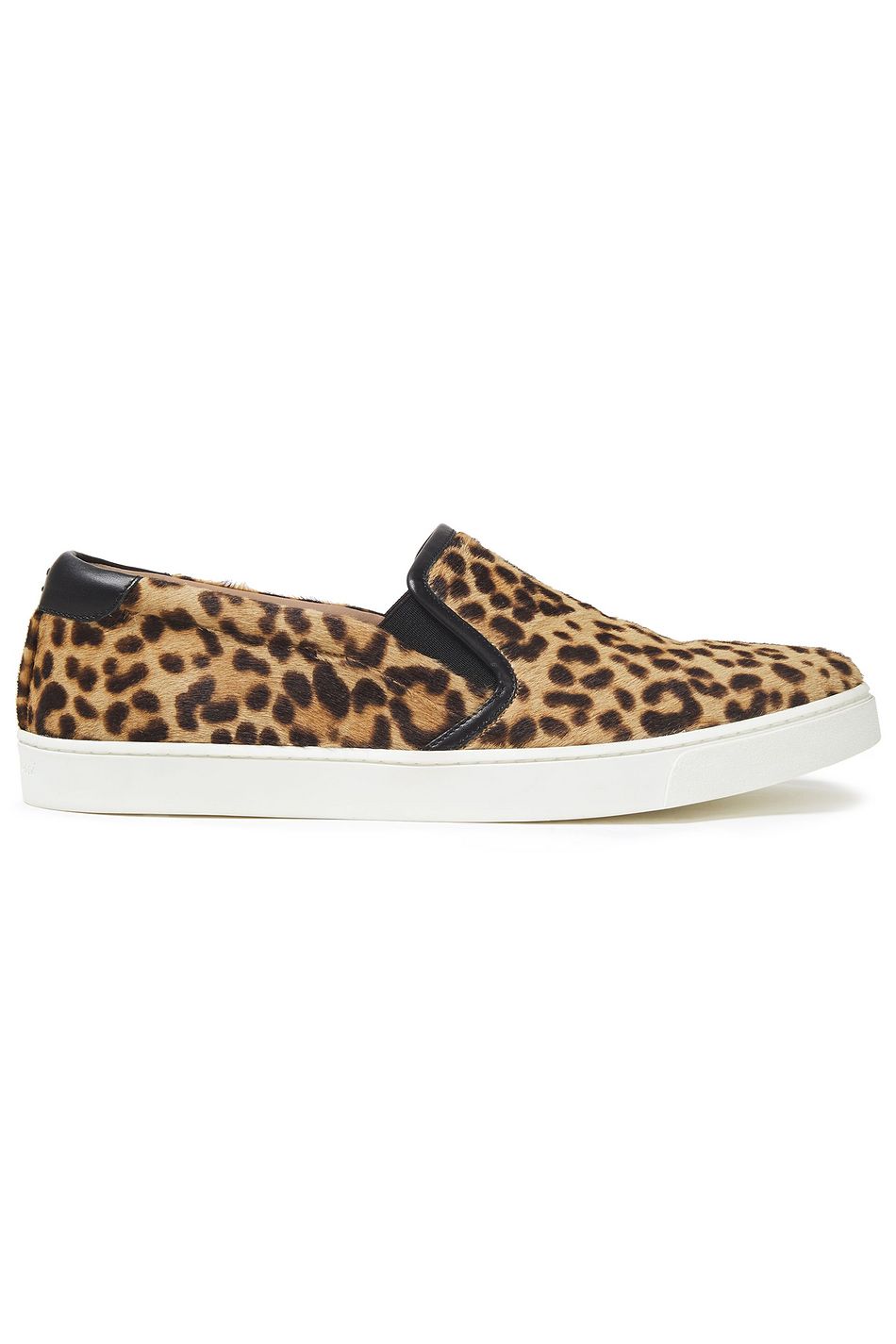 leopard calf hair slip on sneakers