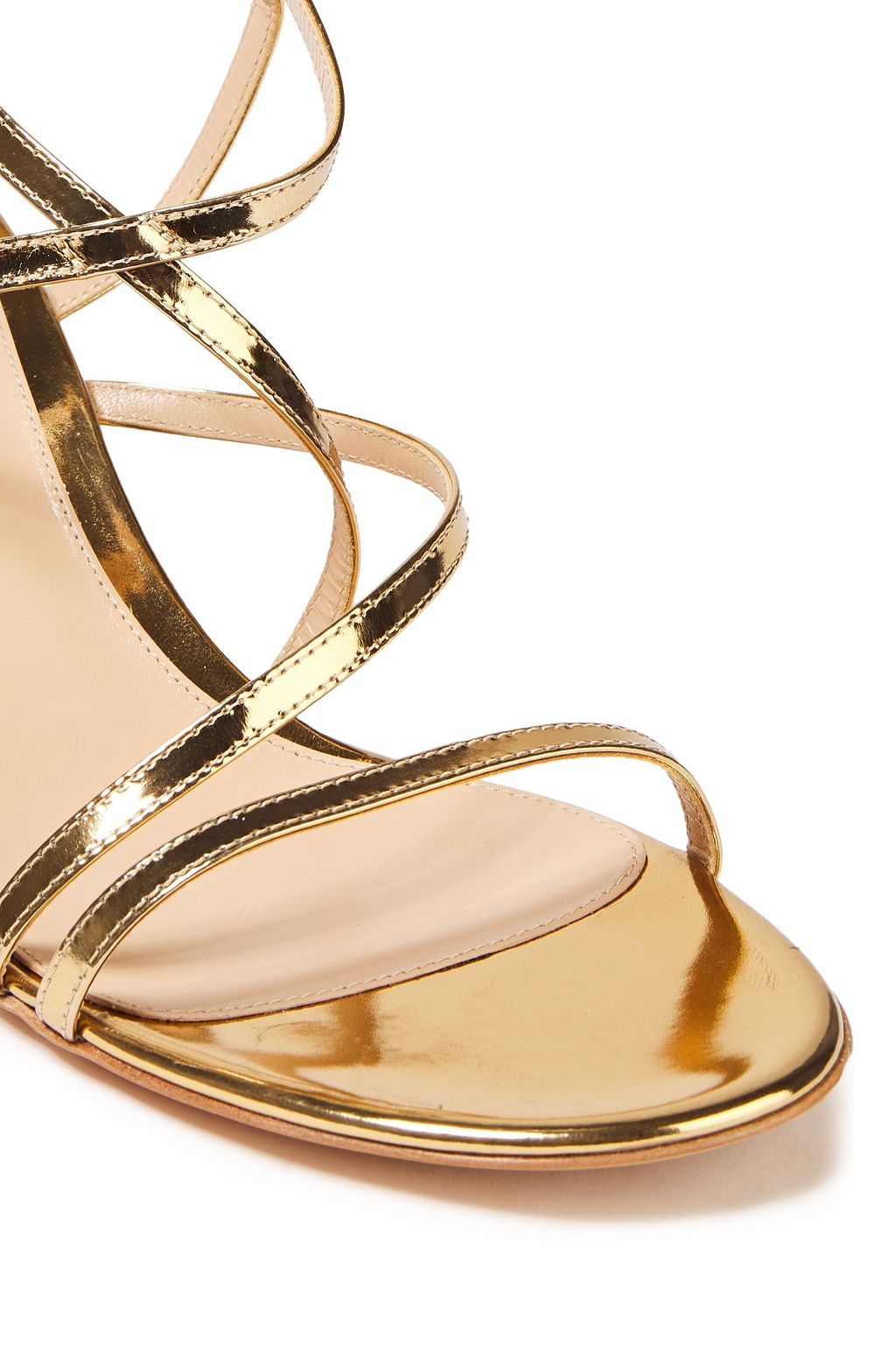 GIANVITO ROSSI Metallic leather sandals
