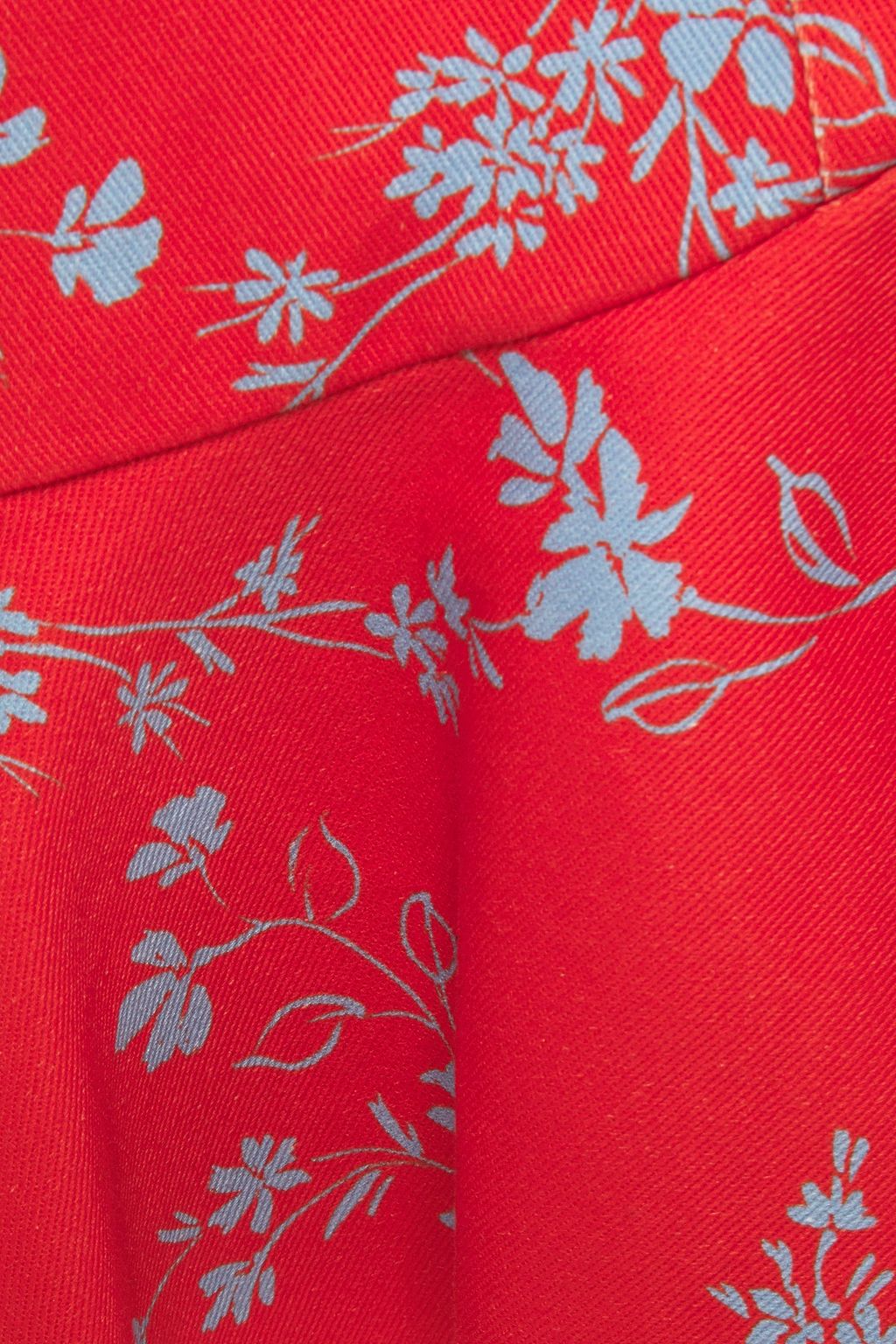 NICHOLAS Ruffled floral-print cotton-blend twill mini dress