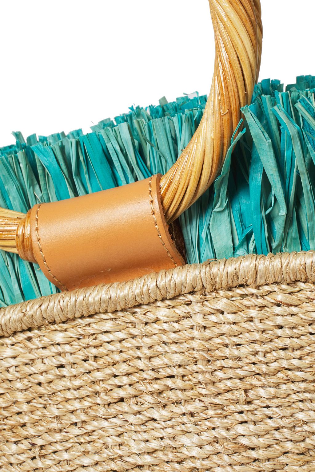 ARANÁZ Carisse leather-trimmed hemp-blend tote