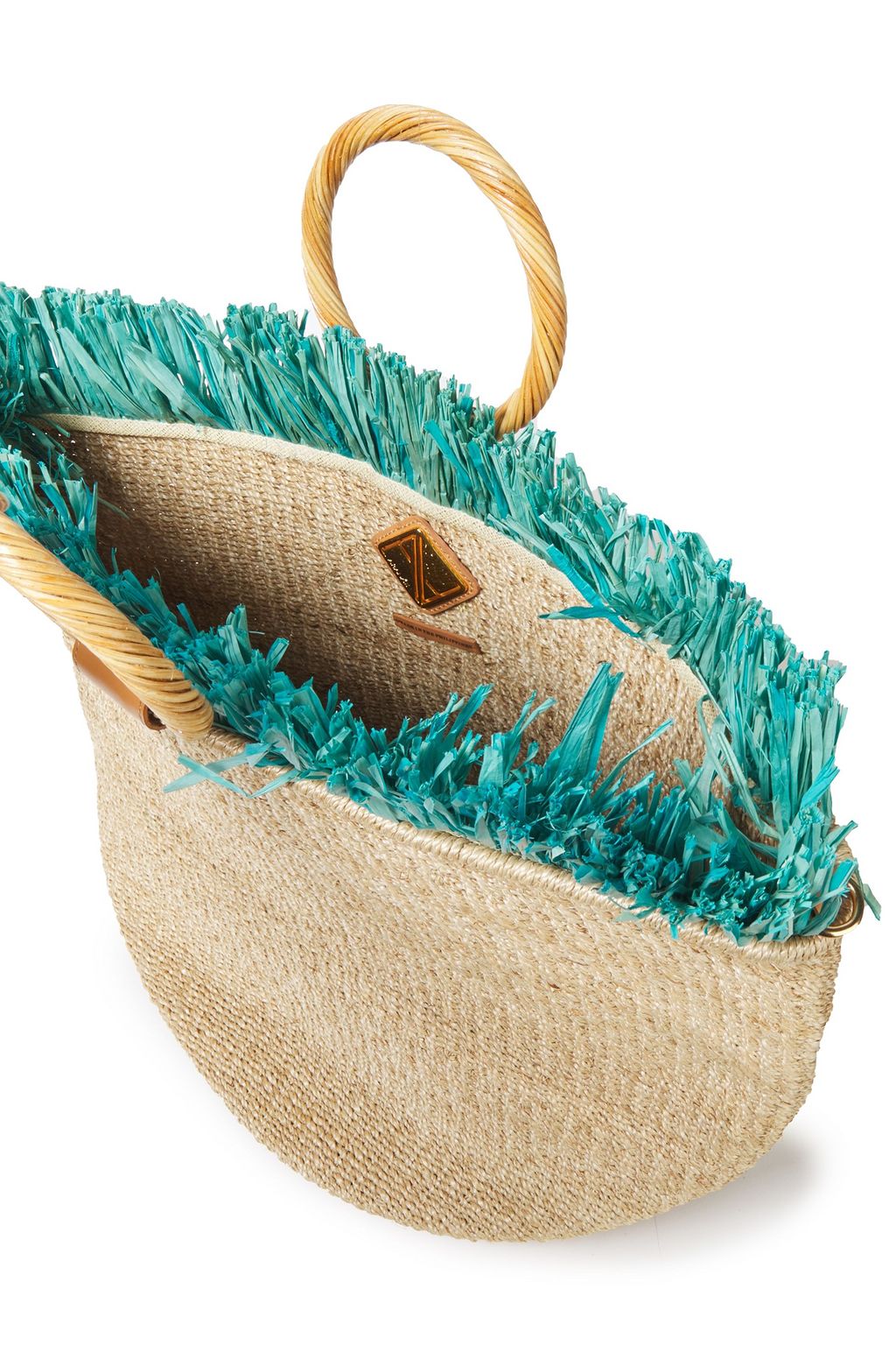 ARANÁZ Carisse leather-trimmed hemp-blend tote