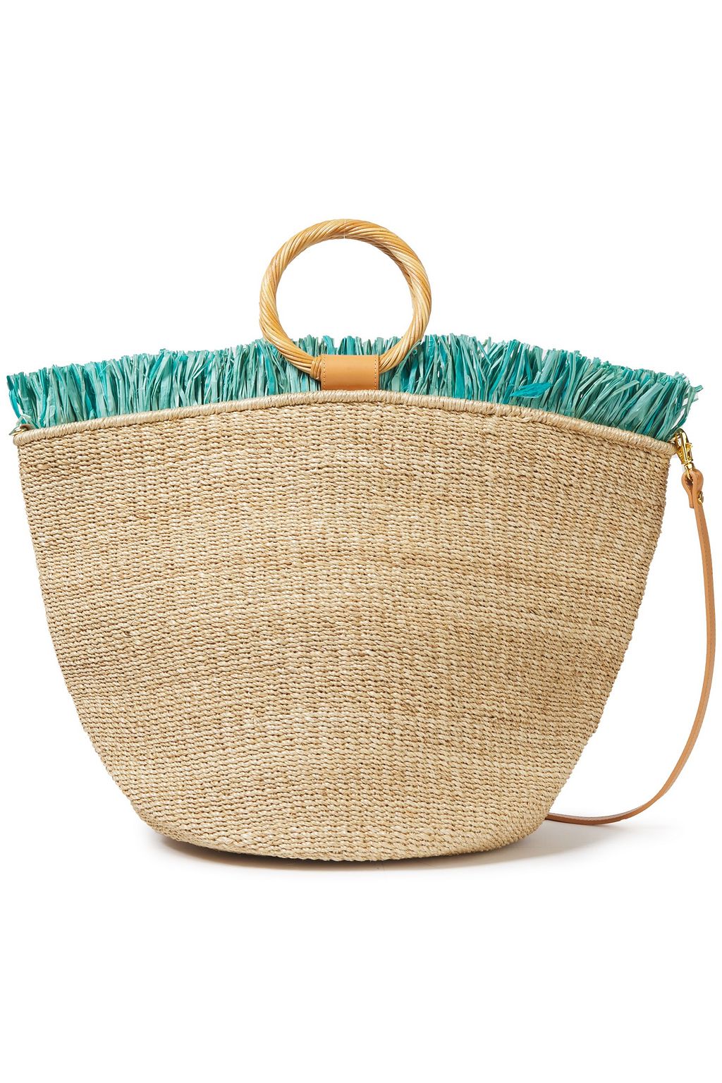 ARANÁZ Carisse leather-trimmed hemp-blend tote