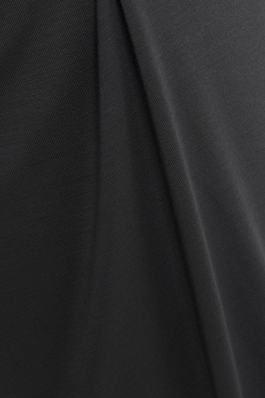 ENZA COSTA Asymmetric gathered stretch-jersey mini dress