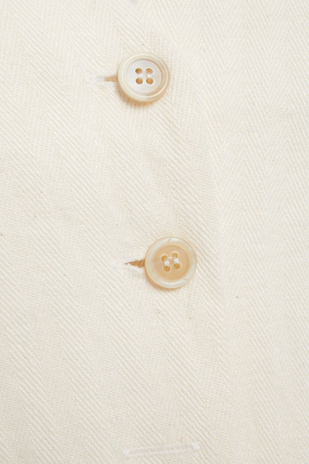 BRUNELLO CUCINELLI Satin-paneled herringbone cotton and linen-blend vest