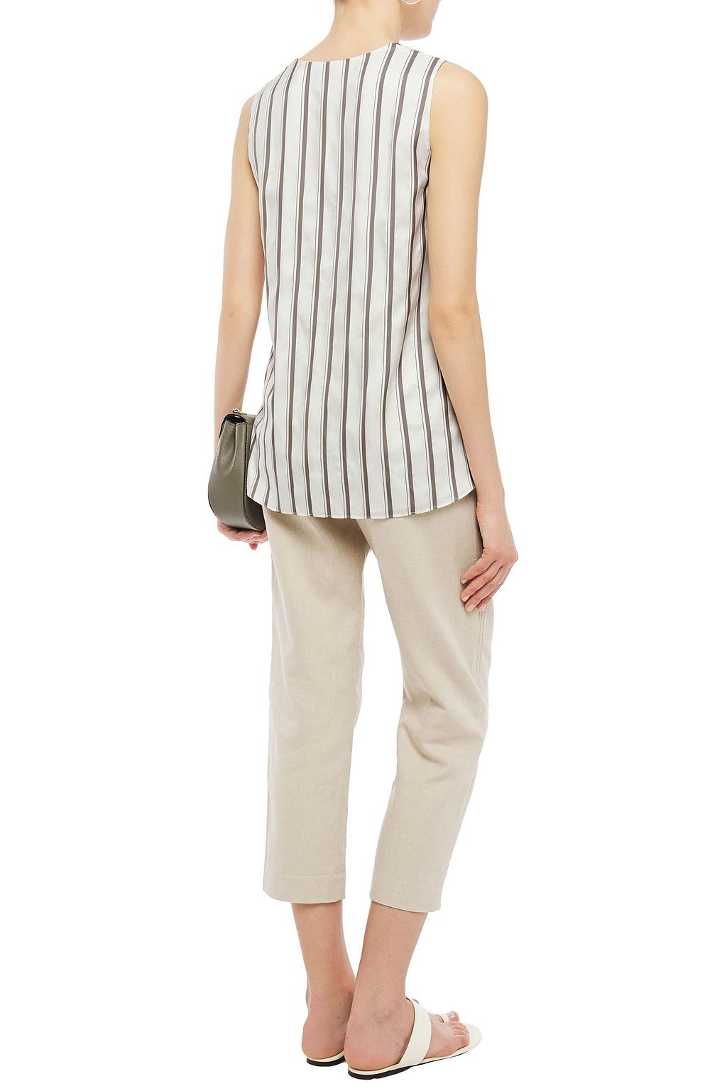 BRUNELLO CUCINELLI Striped silk top