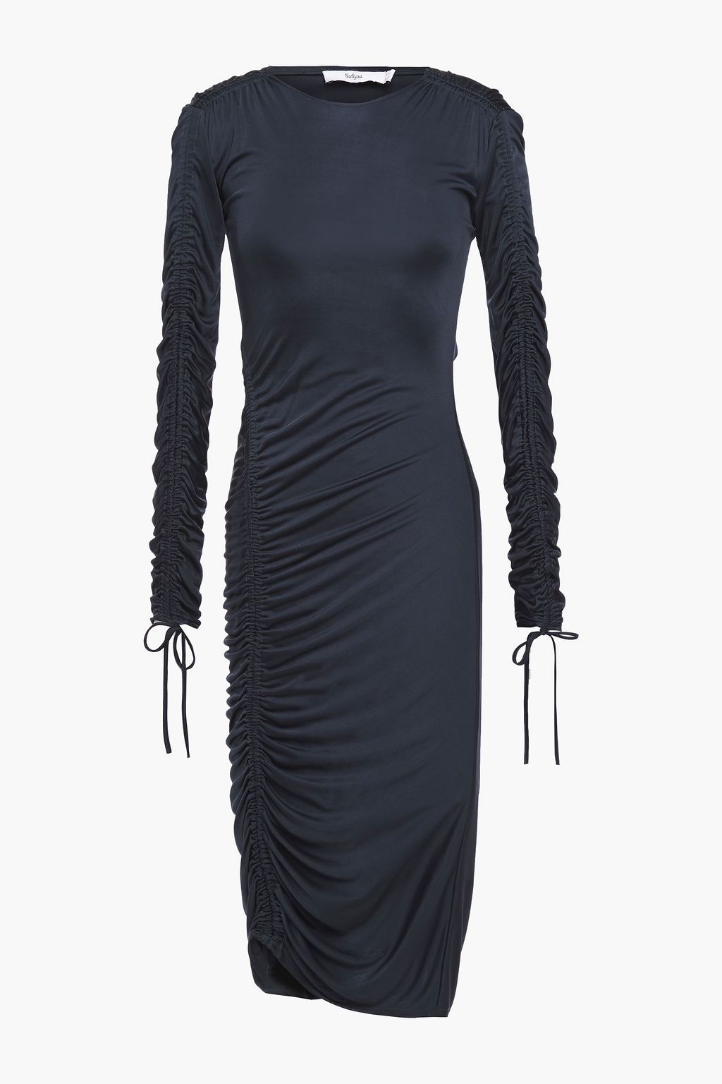 ruched jersey dress