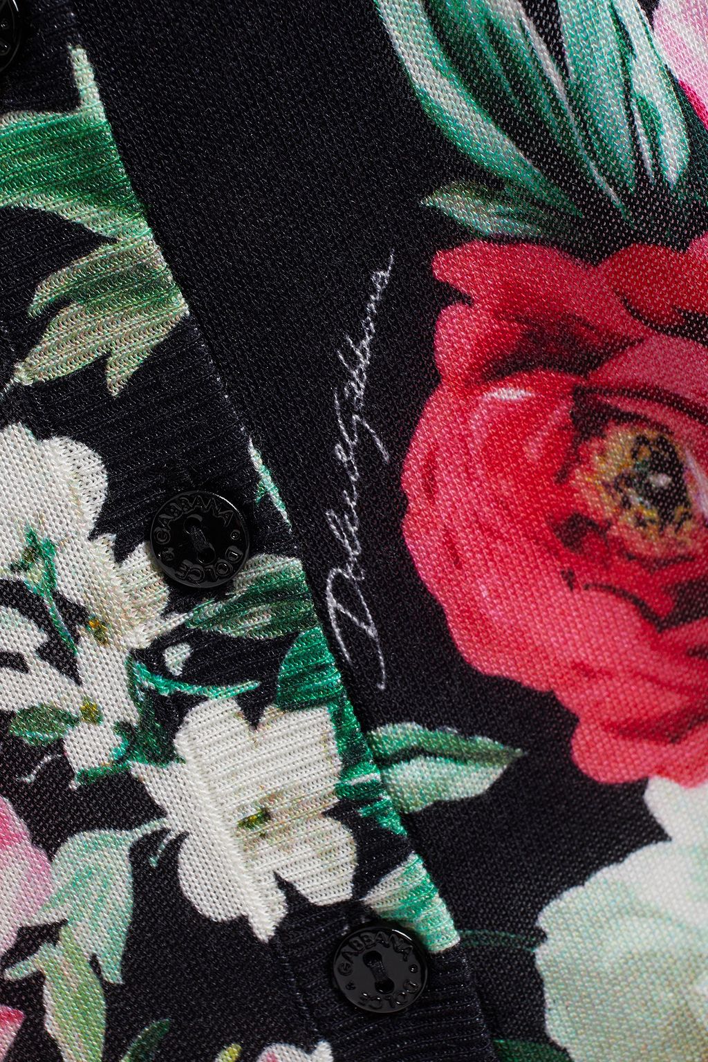 DOLCE&GABBANA Floral-print silk cardigan