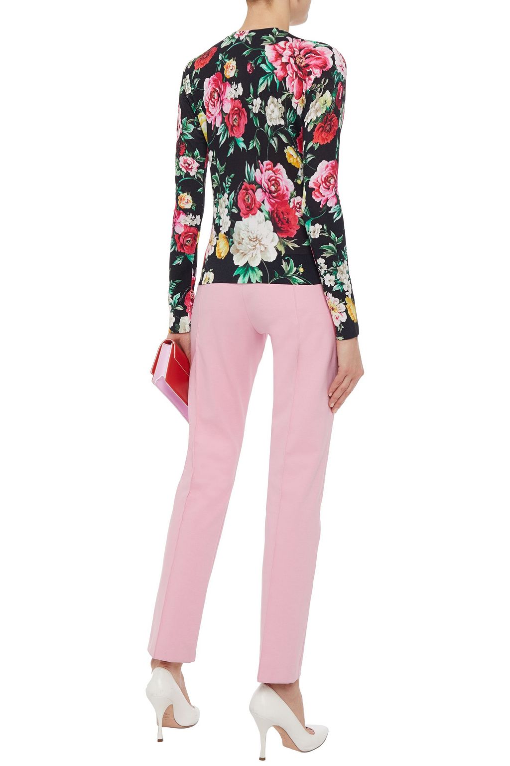 DOLCE&GABBANA Floral-print silk cardigan