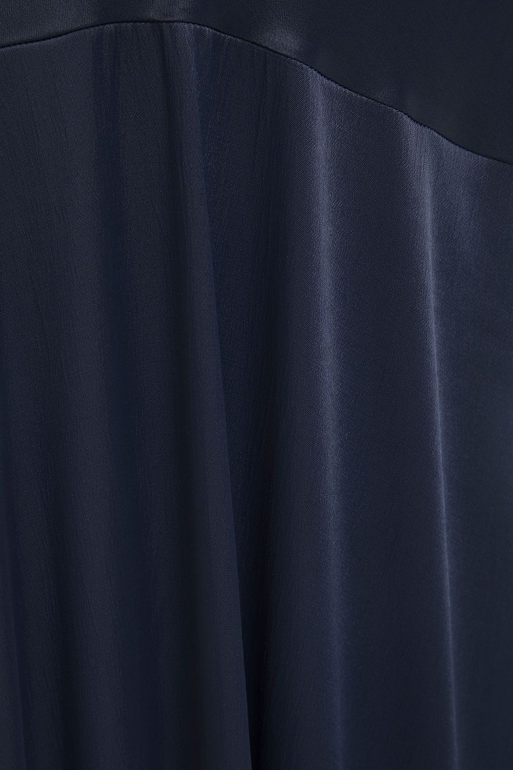 FRAME Cascade fluted satin-crepe midi dress