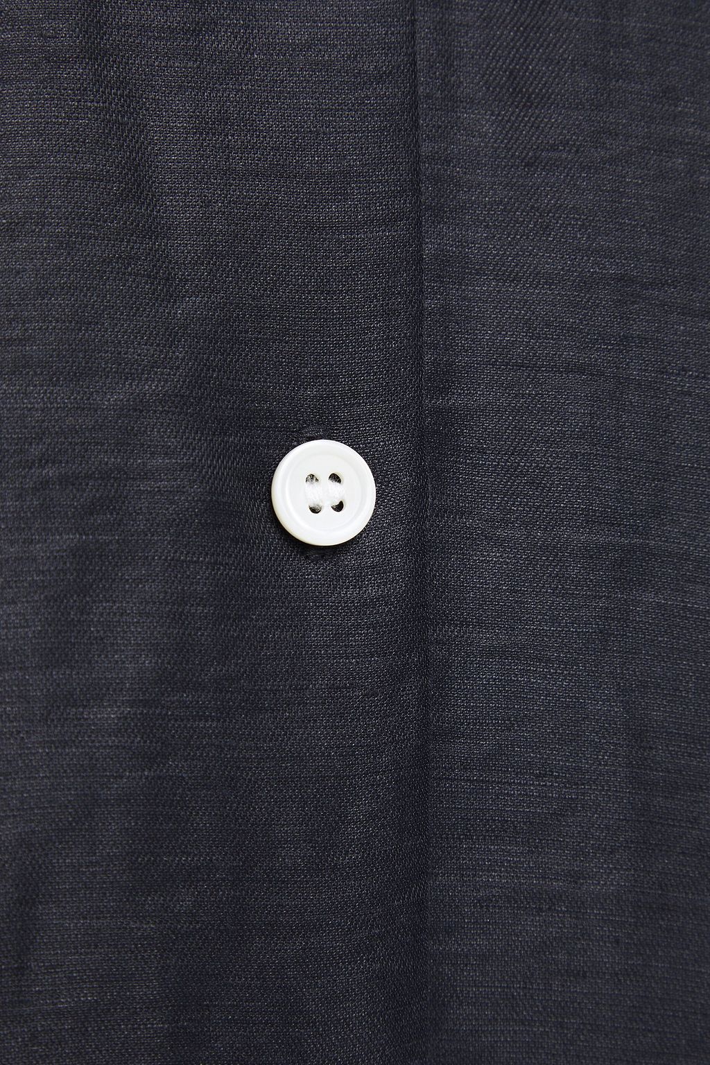 FRAME Clean linen-blend mini shirt dress