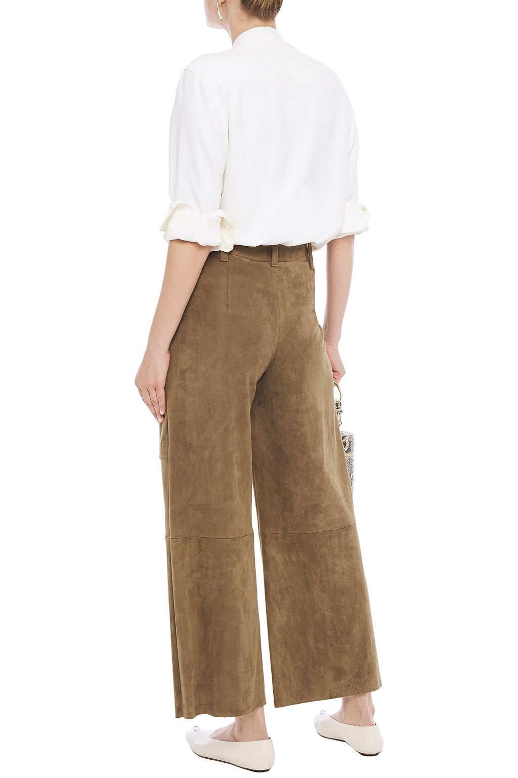 BRUNELLO CUCINELLI Suede wide-leg pants