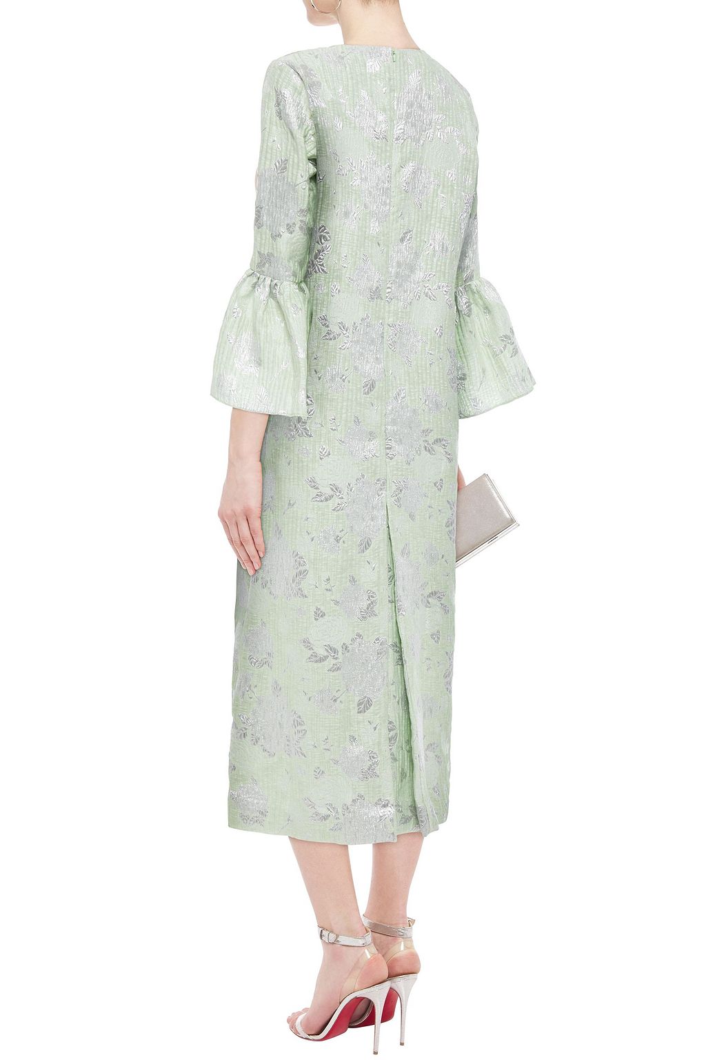 BAMBAH Metallic floral-jacquard kaftan