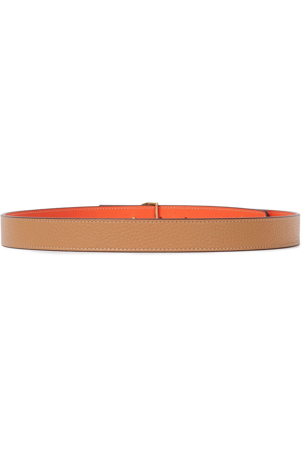 TORY BURCH Reversible pebbled-leather belt