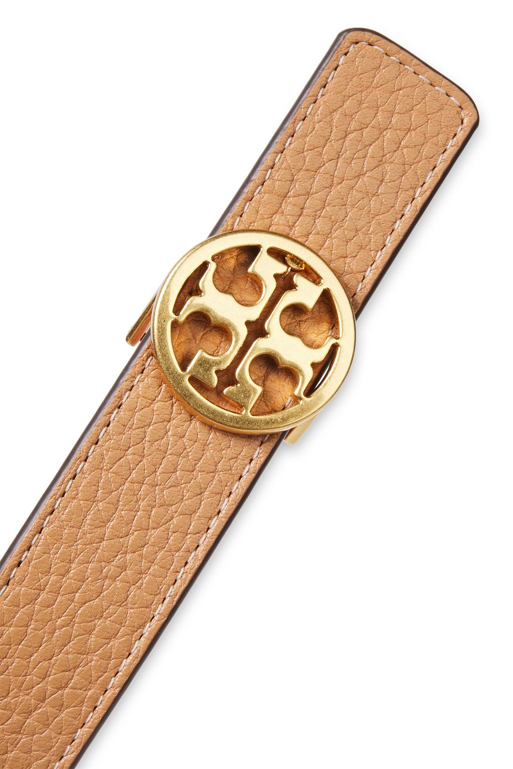 TORY BURCH Reversible pebbled-leather belt