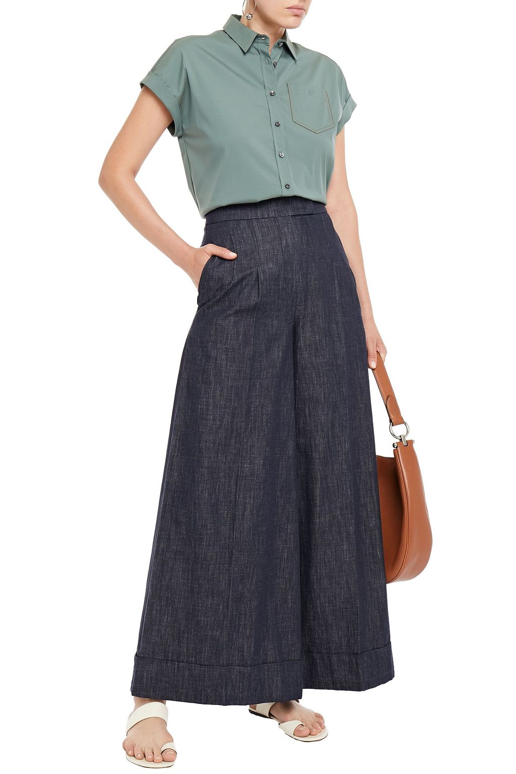 BRUNELLO CUCINELLI High-rise wide-leg jeans