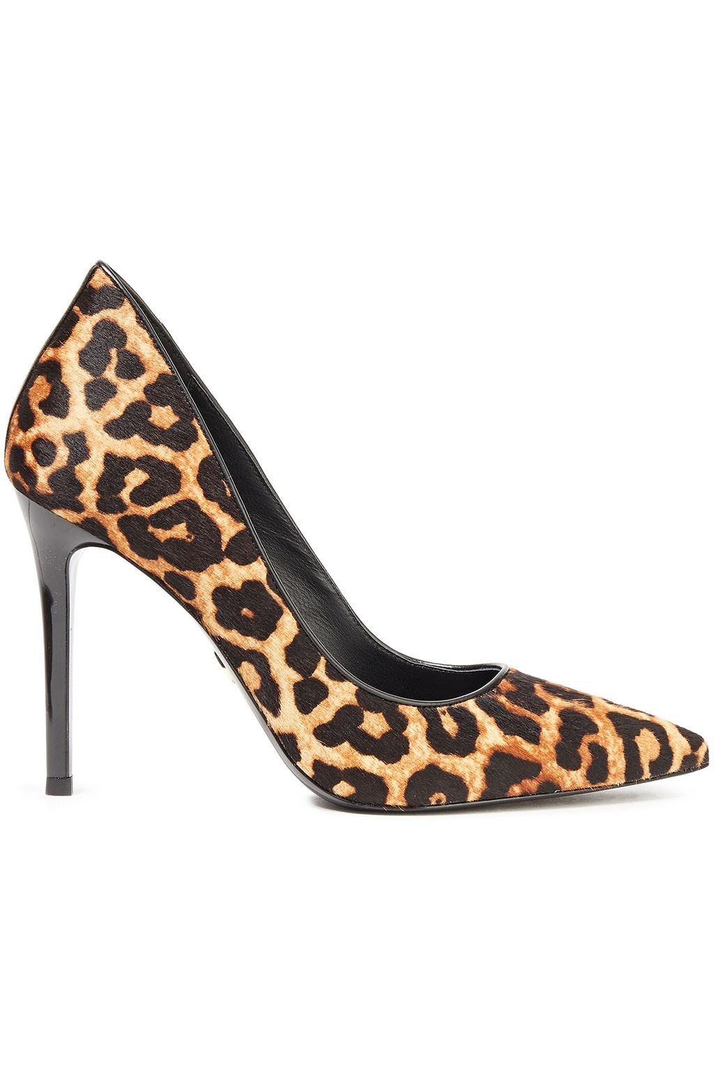 Leopard-print calf hair pumps 