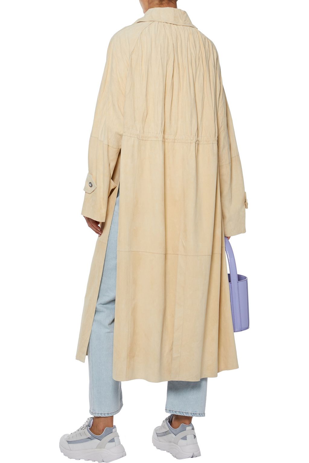 ACNE STUDIOS Lene oversized gathered suede coat