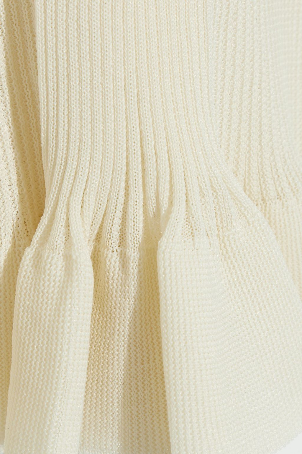 ACNE STUDIOS Ruffle-trimmed ribbed-knit tank