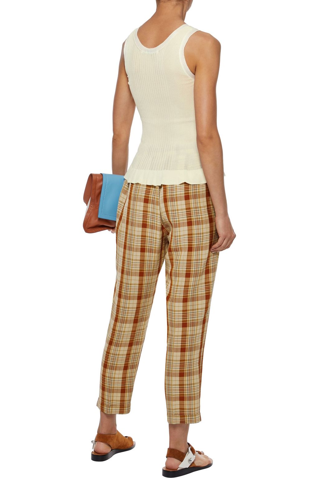 ACNE STUDIOS Ruffle-trimmed ribbed-knit tank