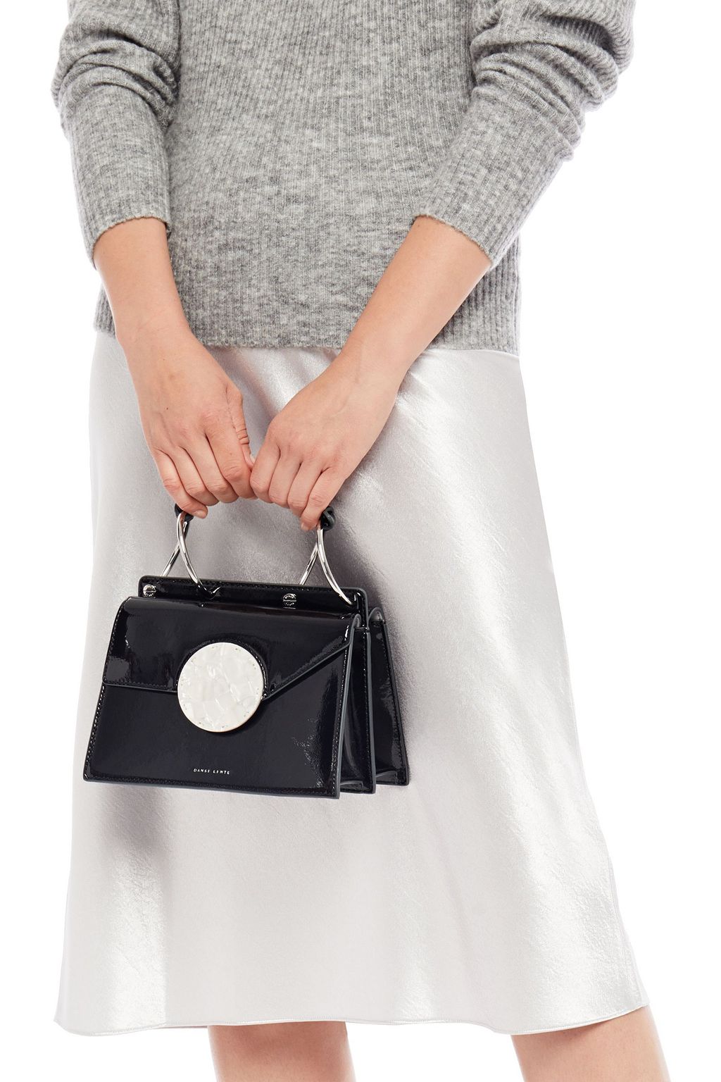 DANSE LENTE Phoebe Bis patent-leather shoulder bag