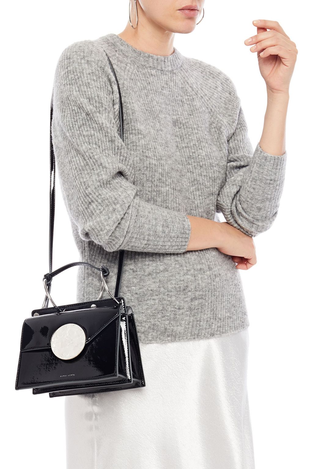 DANSE LENTE Phoebe Bis patent-leather shoulder bag