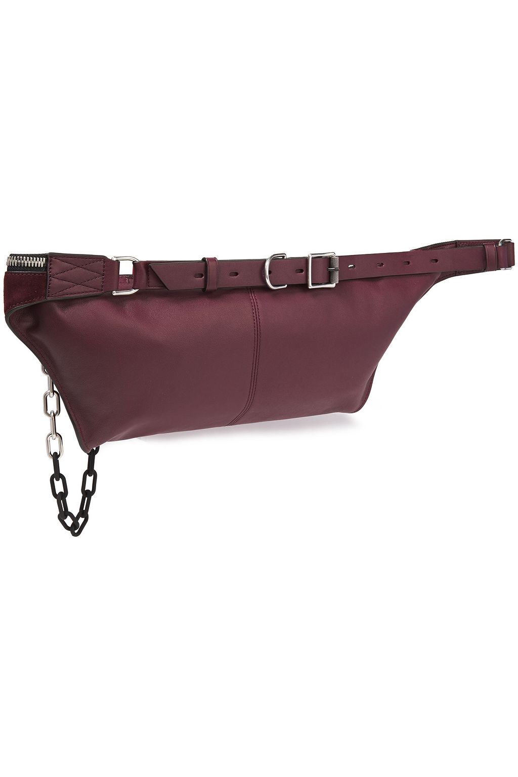 RAG & BONE Elliot large chain-detailed suede and leather belt bag
