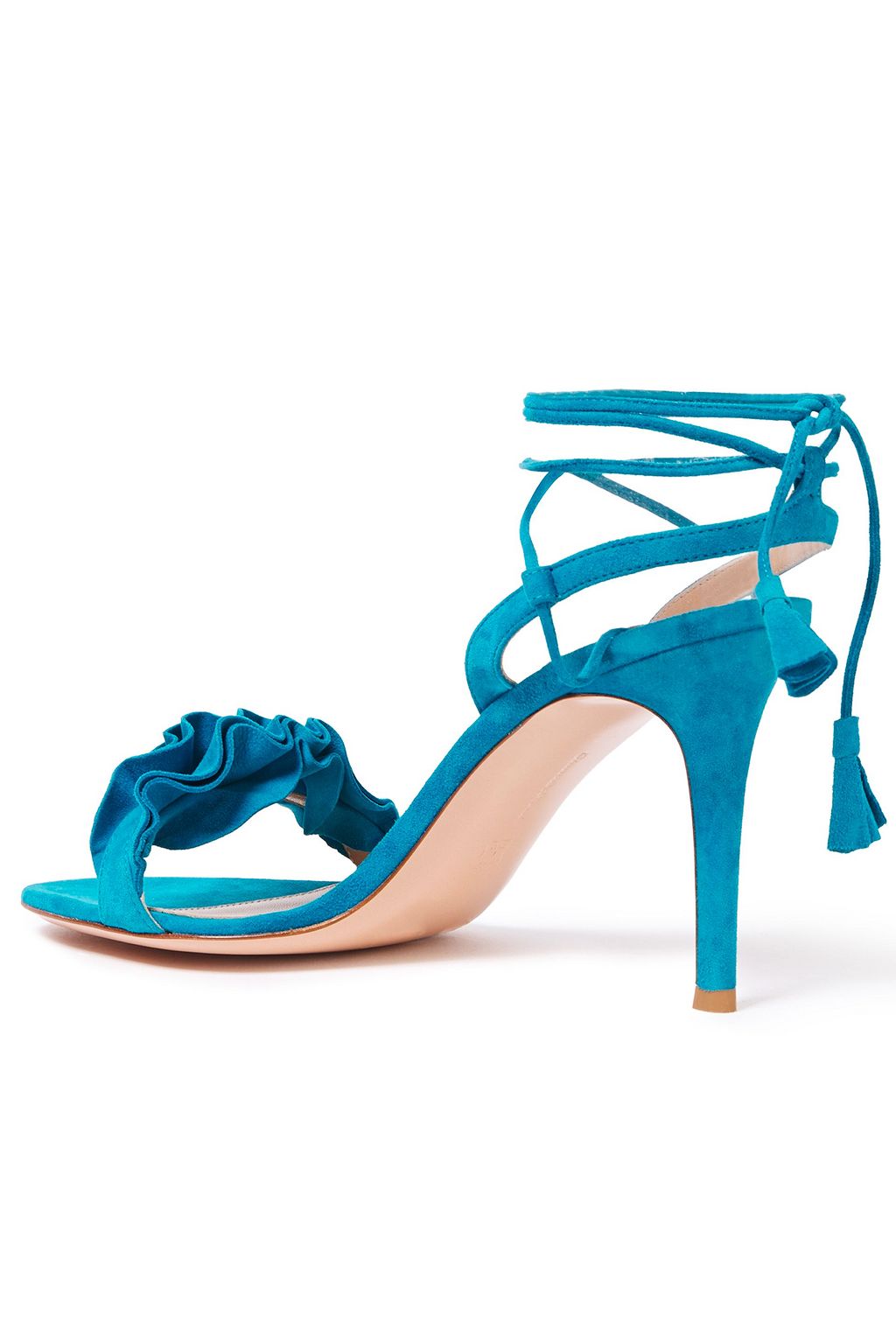 GIANVITO ROSSI Ruffled suede sandals