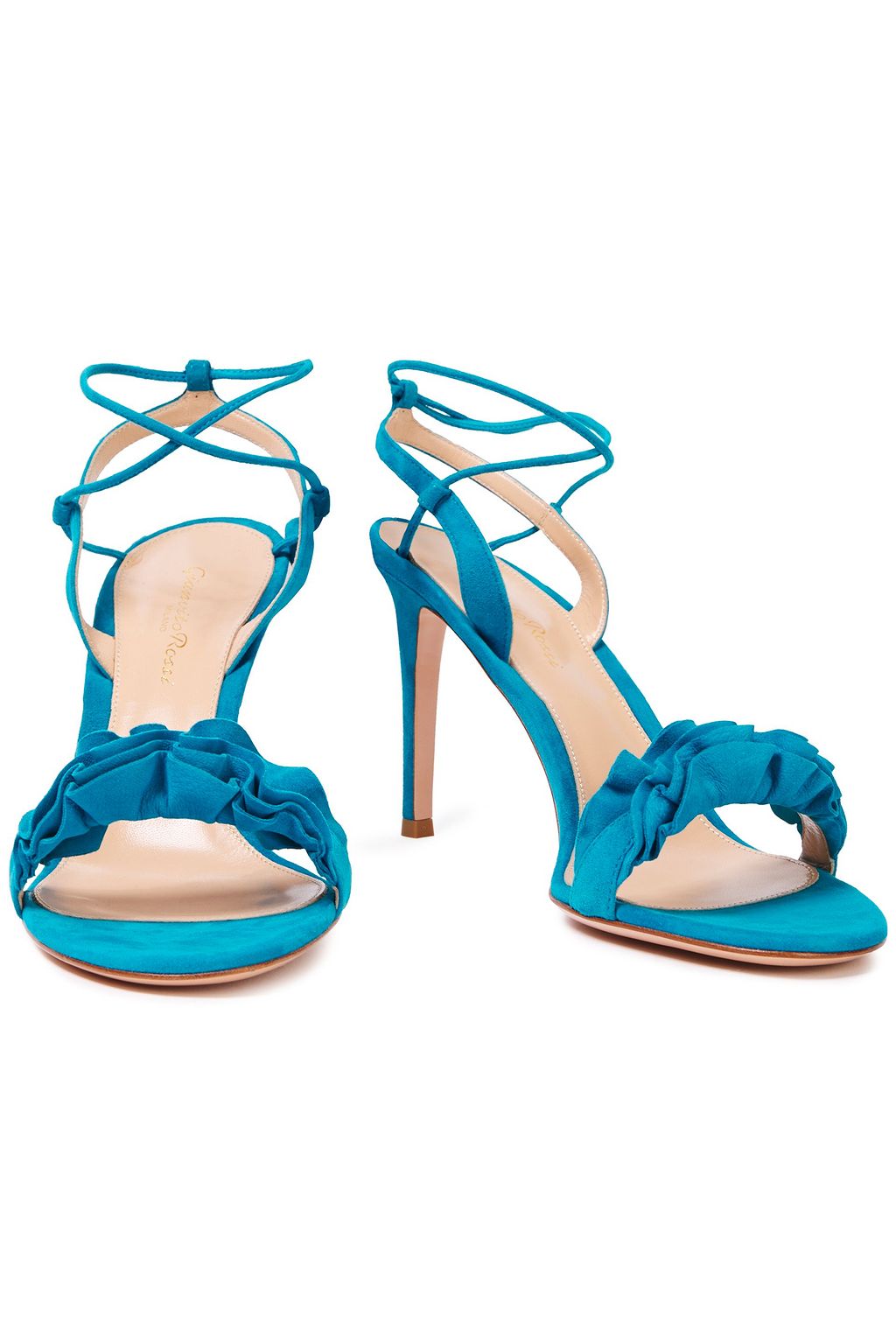 GIANVITO ROSSI Ruffled suede sandals