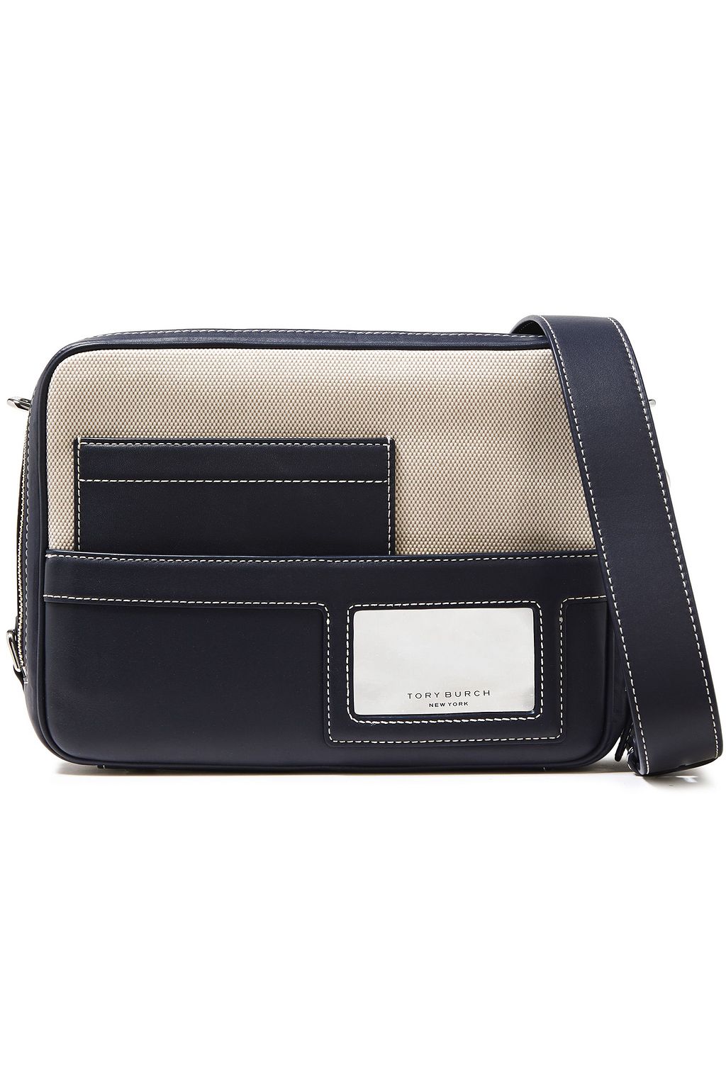 canvas leather shoulder bag