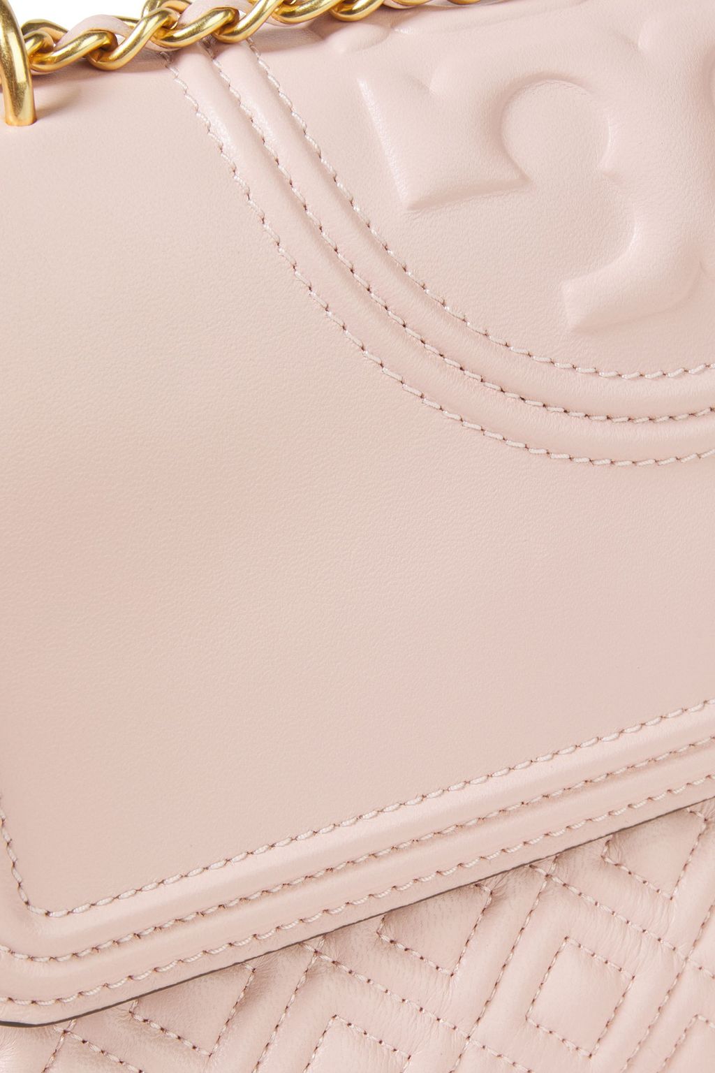 TORY BURCH Fleming embossed quilted leather shoulder bag