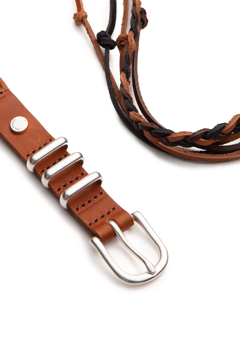 RAG & BONE Jet knotted braided leather belt