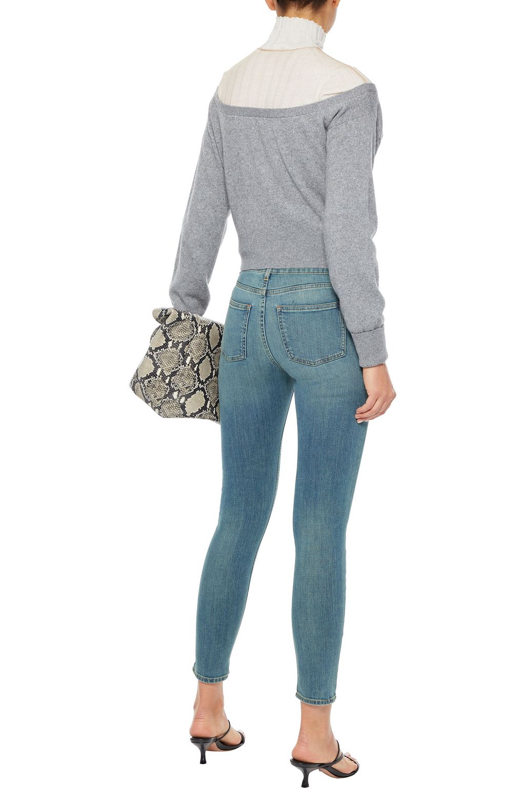 ACNE STUDIOS Skin 5 cropped faded mid-rise skinny jeans