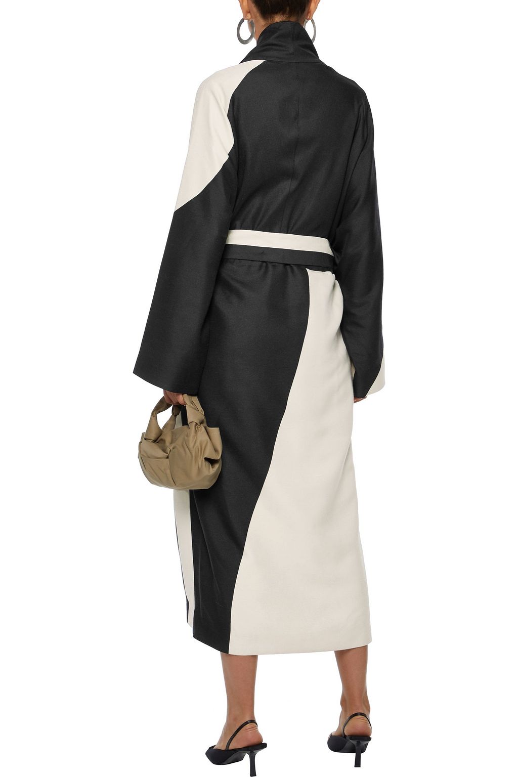 THE ROW Pernise two-tone belted silk coat