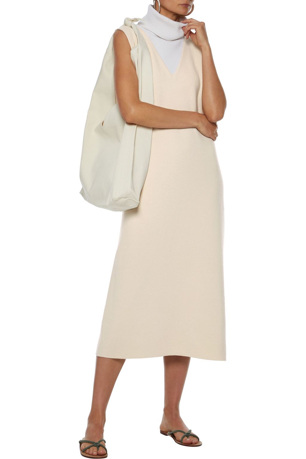 THE ROW Acinid merino wool-blend midi dress
