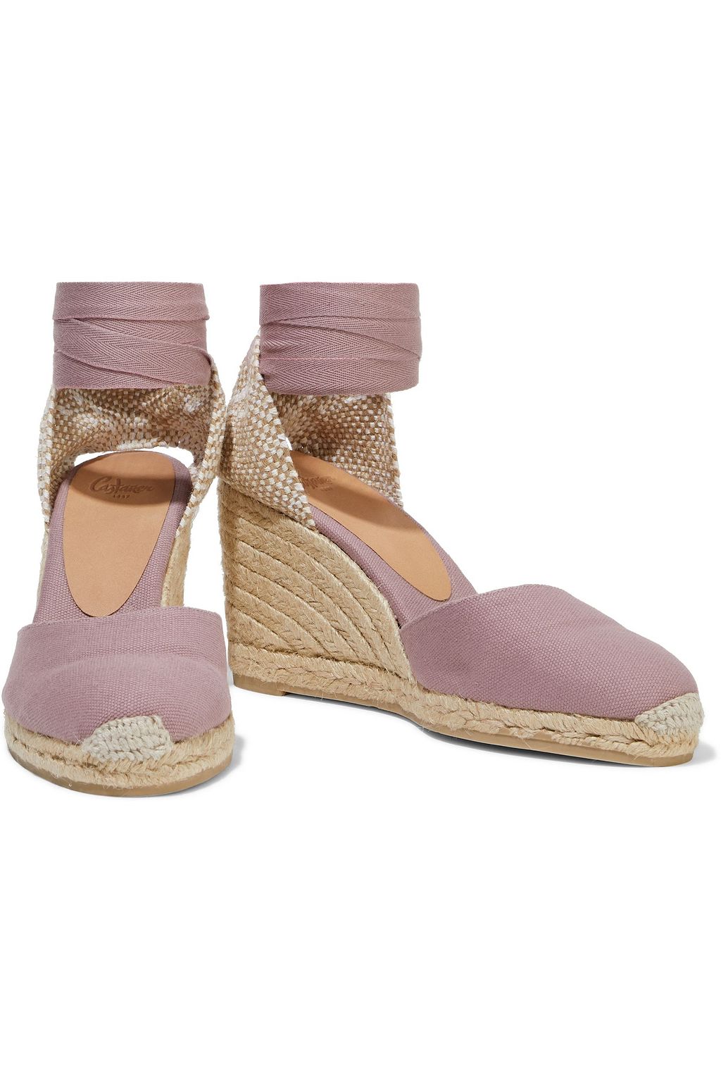 CASTAÑER Carina cotton-canvas wedge espadrilles
