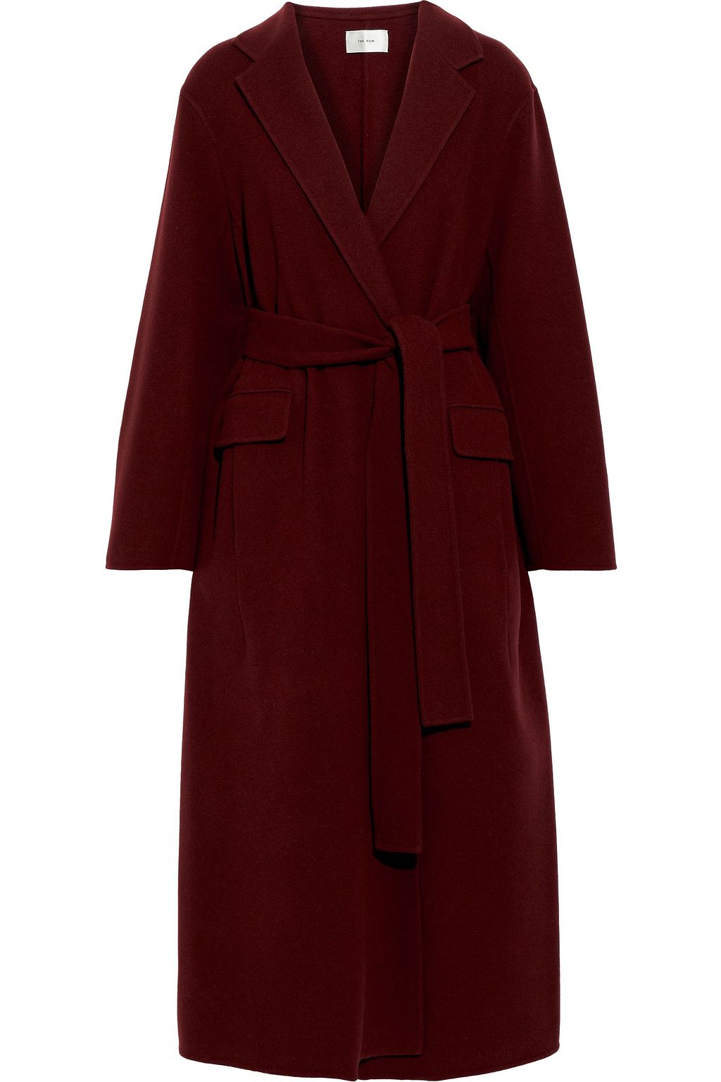 maroon wrap coat