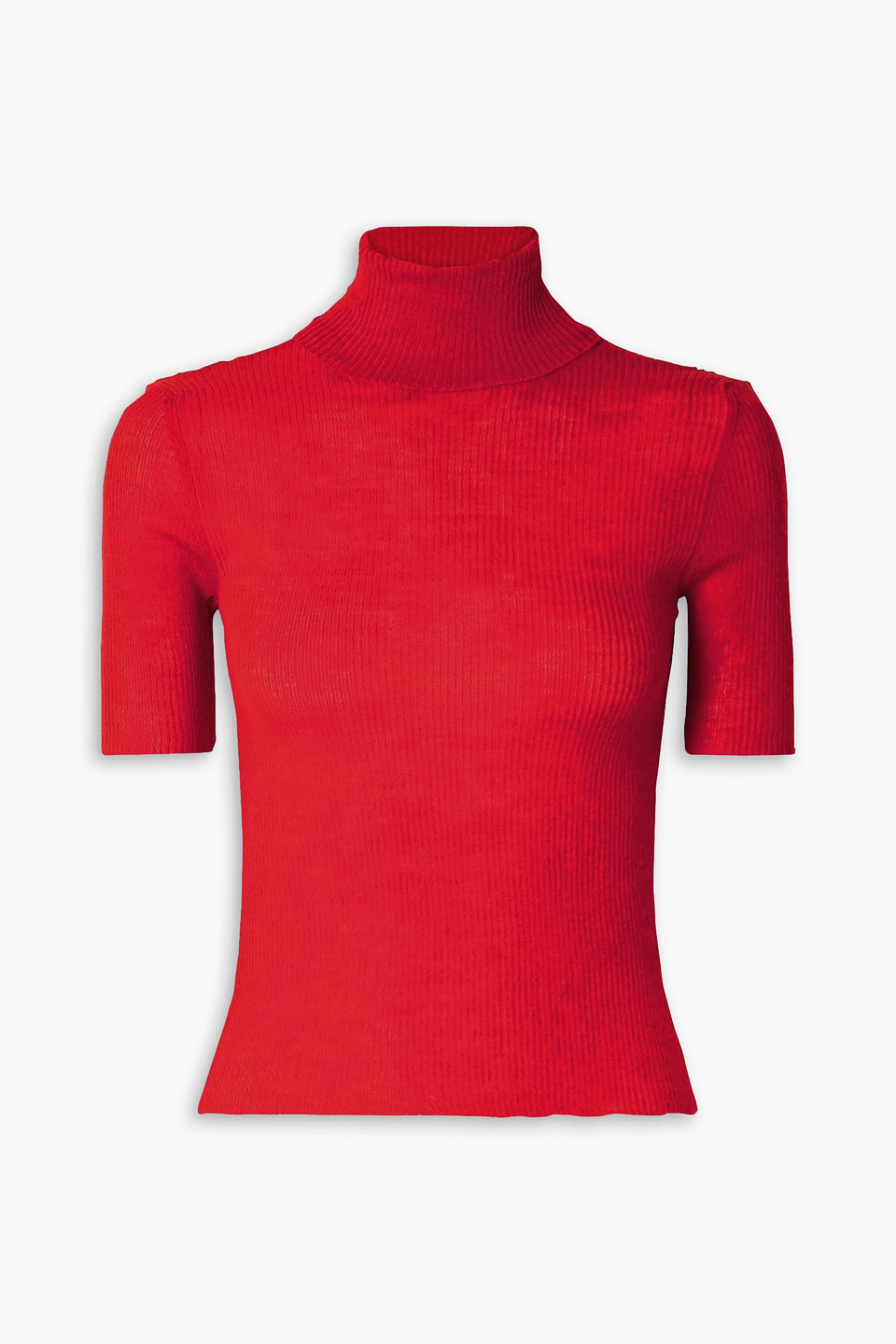 Meryll Rogge Ribbed Wool Turtleneck Jumper In Red