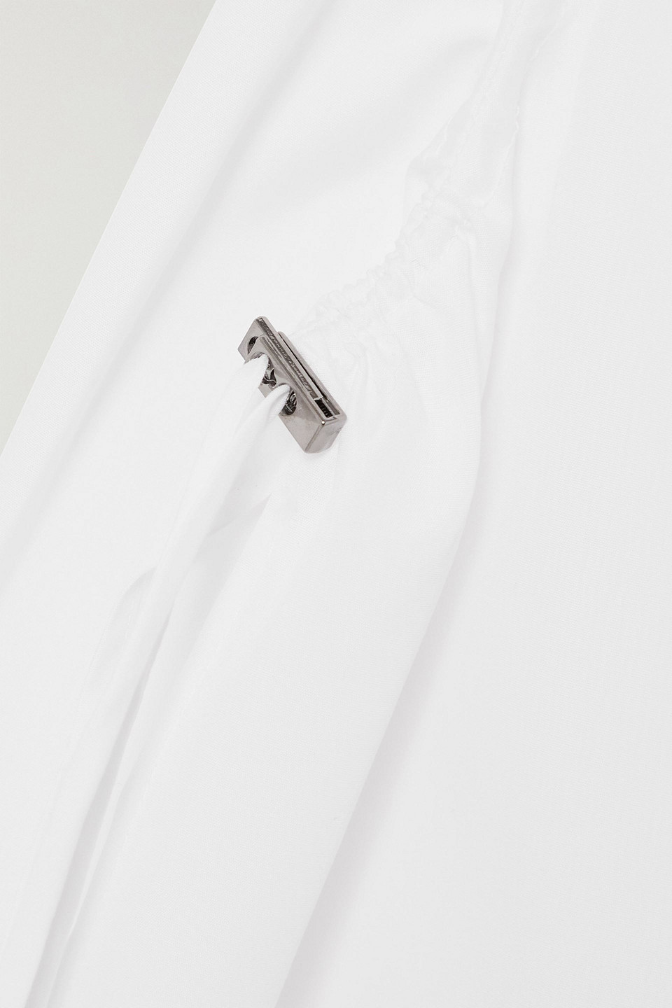 Ioannes Camilla Open-back Ruched Cotton-poplin Maxi Dress In White