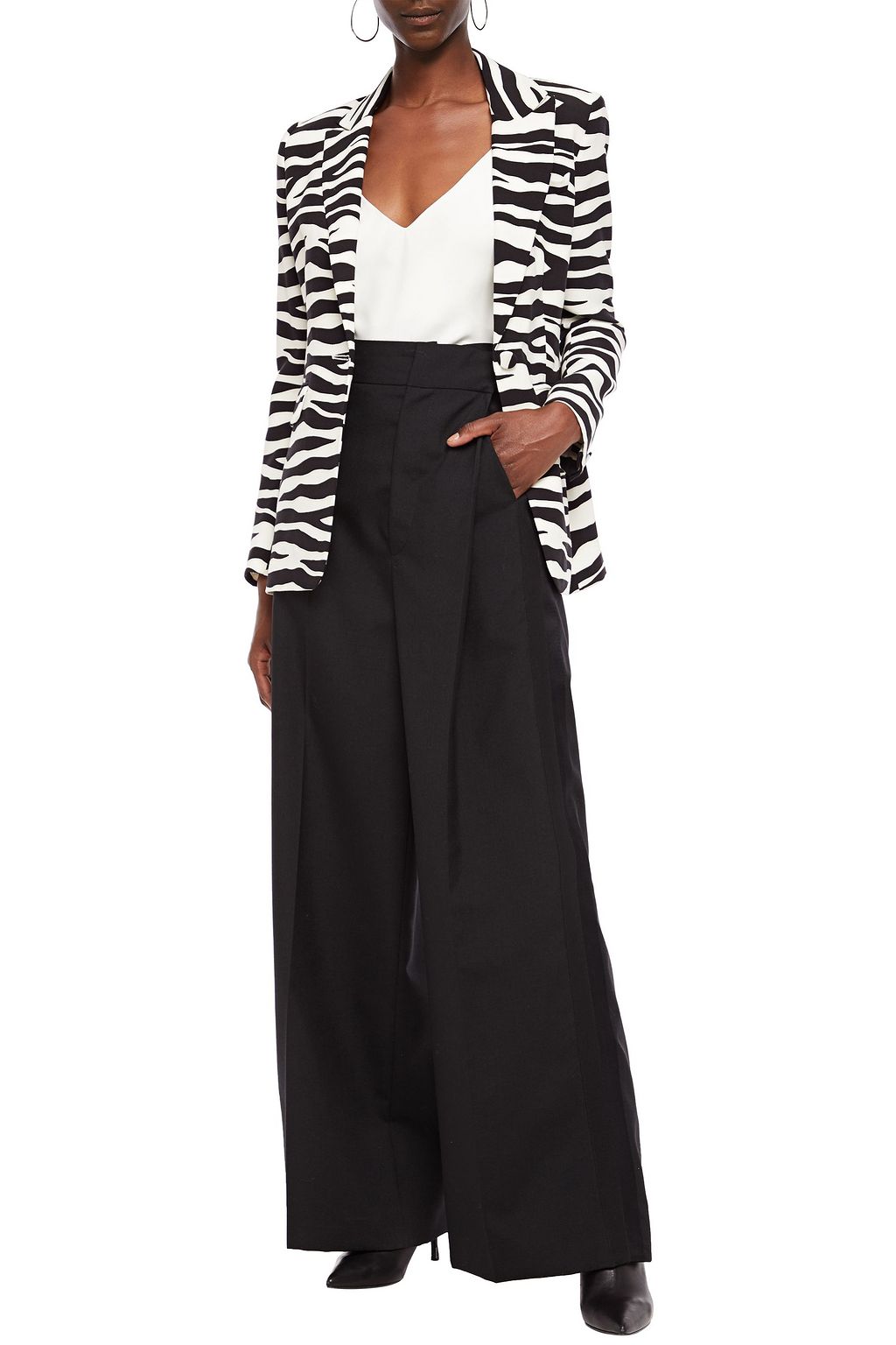 MARC JACOBS Wool and mohair-blend wide-leg pants