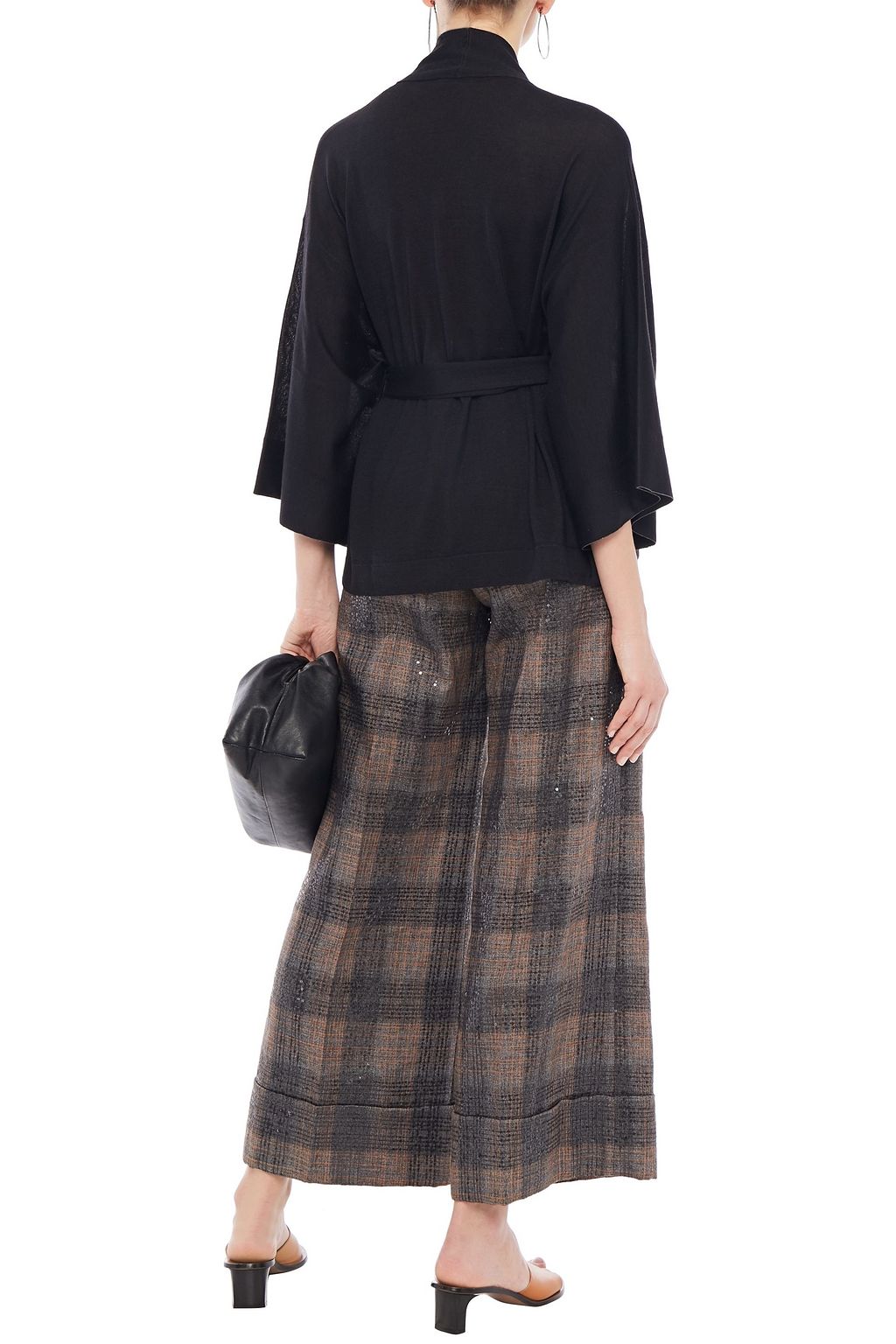BRUNELLO CUCINELLI Bead-embellished cashmere and silk-blend cardigan