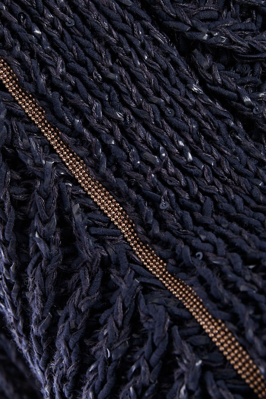 BRUNELLO CUCINELLI Bead-embellished open-knit cardigan