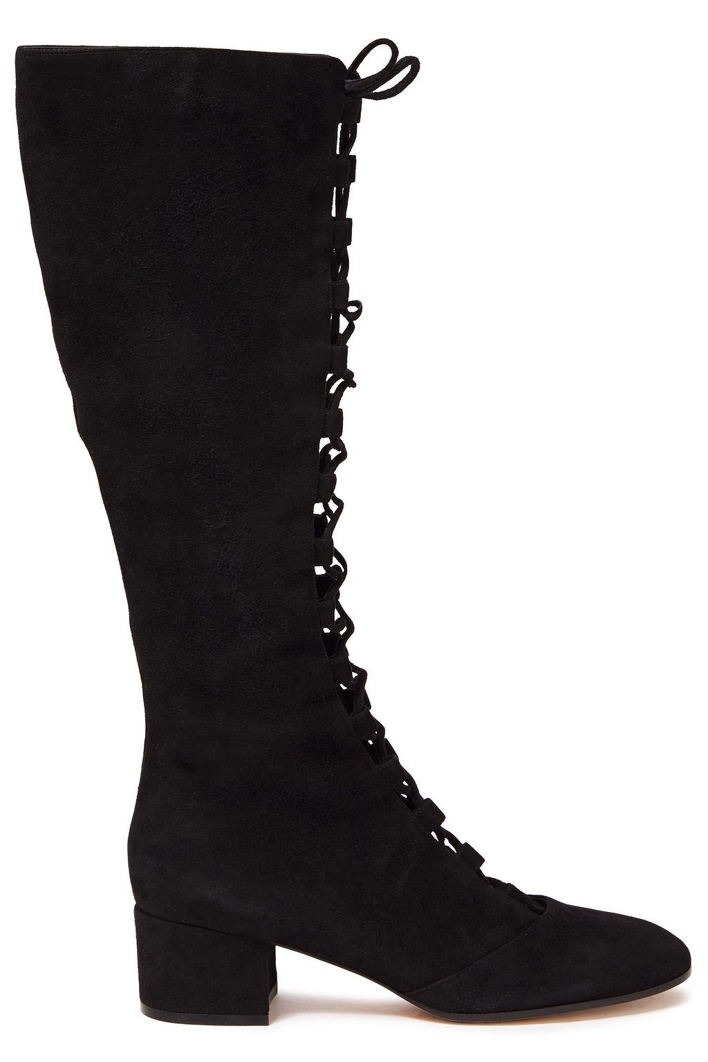 lace up suede booties