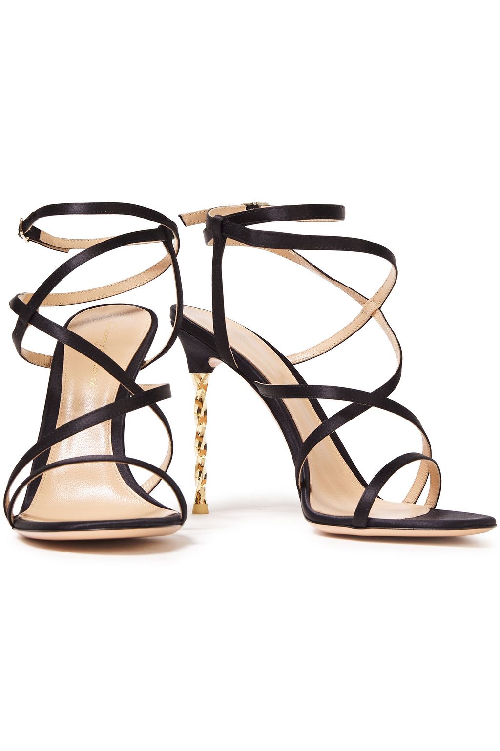 GIANVITO ROSSI Embellished satin sandals