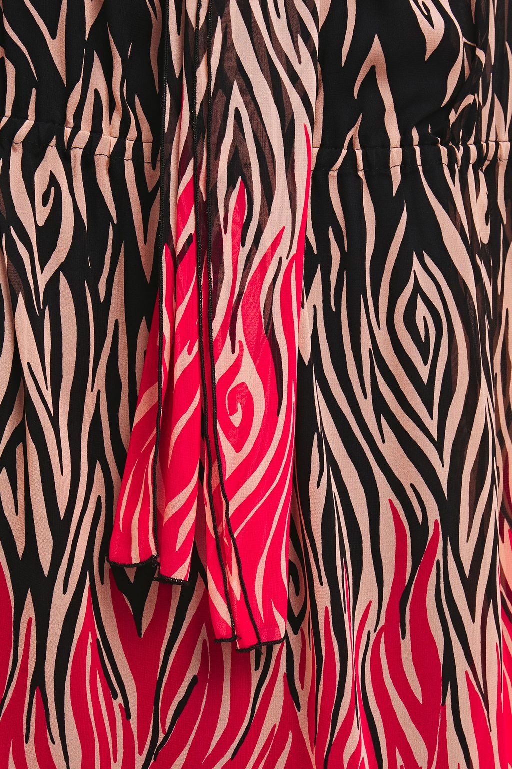 ANNA SUI Pussy-bow printed silk-chiffon mini dress